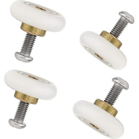 Set di 4 rotelle di ricambio per porta doccia, diametro 19 mm (19 mm - 4 pezzi) (1/5)
