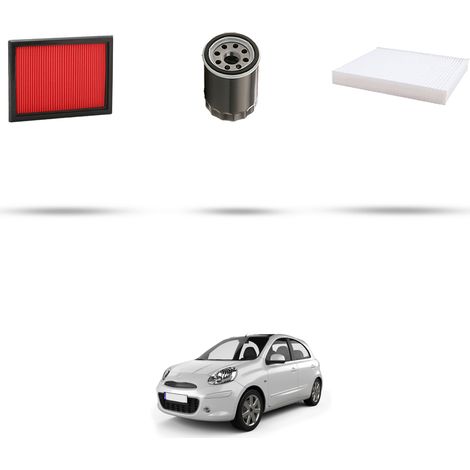 Kit tagliando 3 filtri compatibile con Nissan Micra IV (k13) 1.2 59KW Dal 2010 (1/5)