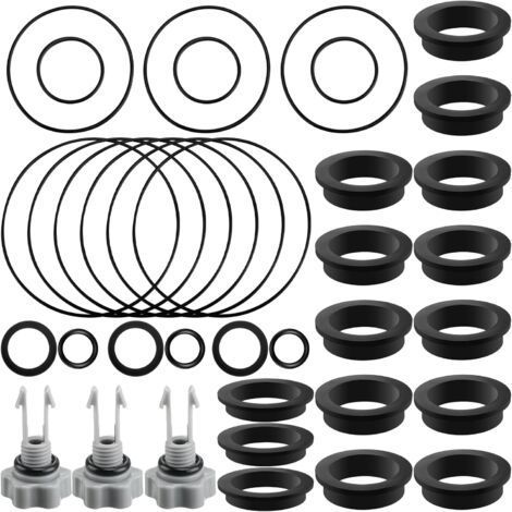 Kit de joints d'étanchéité pour pompe de filtre à sable 36 pièces, kit de joints toriques, joint torique en L et soupape de décharge d'air compatible avec la pompe de filtre à sable Intex 25013 (1/5)