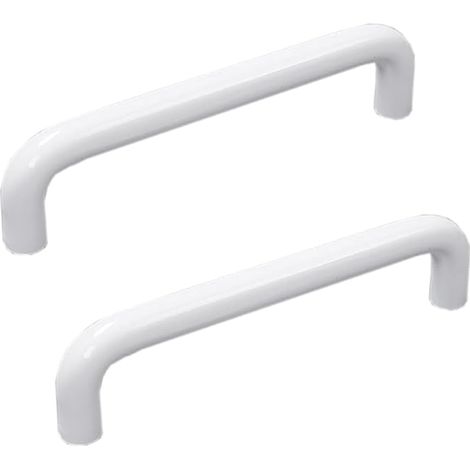 Lot de 2 poignées d'armoire en forme d'arc, pour meubles poignées Blanc en aluminium, poignée d'armoire de cuisine, poignées pour meubles de cuisine, poignée de tiroir (1/5)