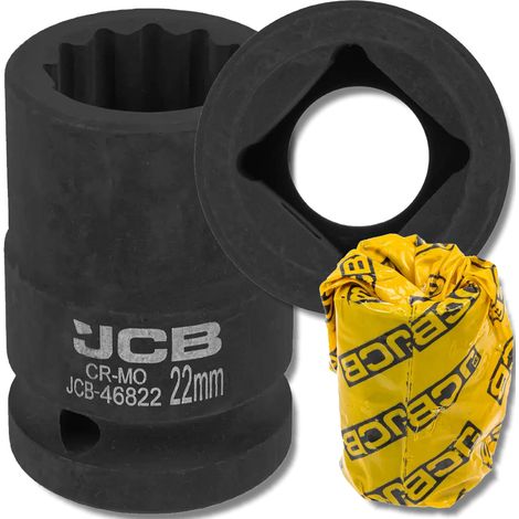 JCB Schlagschrauber-Steckschlüssel 3/4" 22 mm 12-Kant Cr-Mo (1/5)