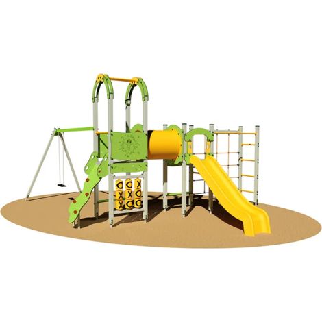 Villaggio Alakay 944M RA rampa appigli Giochipark 2 torrette scivolo EN 1176