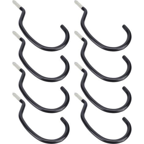 Crochets de vélo de Garage, capacité de charge de 100lb, 6 pouces, montage mural au plafond, rangement d'outils utilitaires, 8 pièces (1/5)
