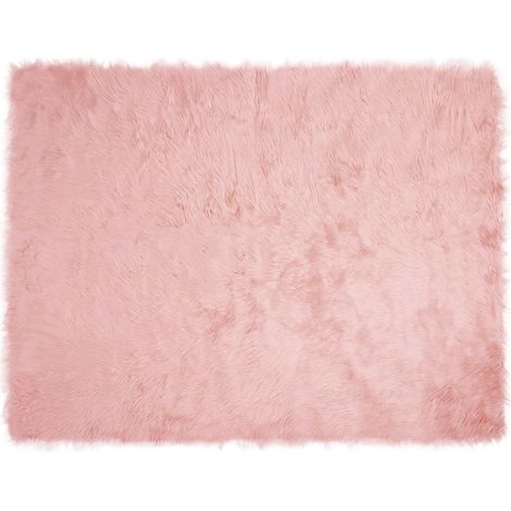 Maison Exclusive - Alfombra de de oveja sintética TAFALLA Rosa 24
