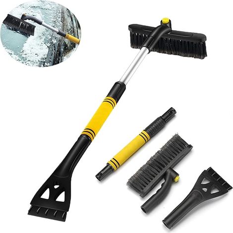 Grattoir Glace Voiture avec Balai, Balai Neige Voiture Professionnel Extensible , Grattoir Pare Brise Voiture, Gratte Glace Voiture adaptée aux Voitures, SUV, Camion (1/5)