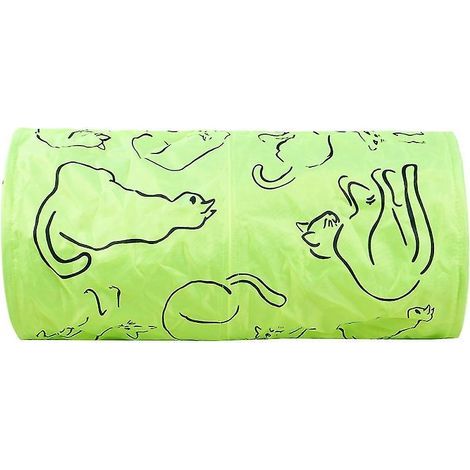 Tunnel pliable vert pour chat, tube bidirectionnel, jouet interactif avec trou d'observation (1/4)