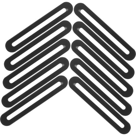 10 pièces Équerres Plates Ajustables Acier Inoxydable Renforcées pour Fixation et Réparation de Meubles Supports Angle Robustes et Résistants Déformation Adaptés Aux Jointures (1/5)