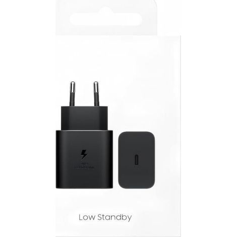 Chargeur Rapide 25W - USB Type-C - Pour smartphones Samsung Galaxy A/S/Z - Blanc (Cable inclus)