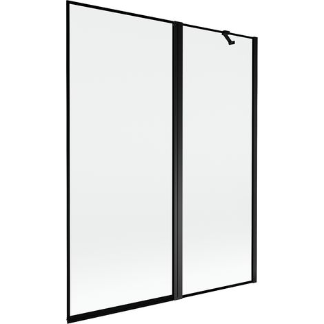 Mexen Mist paravento doccia a 2 ante destro 140 x 150 cm, cornice nera, nero - 8A9-140-011-70-70-P (1/5)