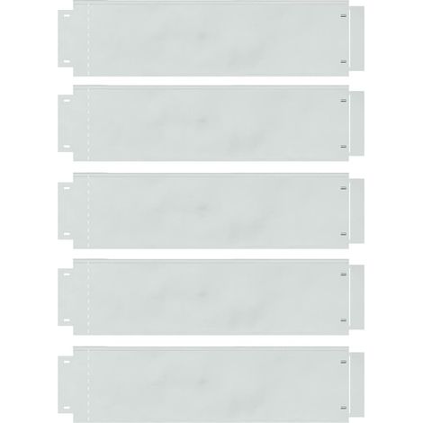 Bordures de pelouse 5 pcs Argent 100 x 25 x 0.07 cm CFW953920 (1/5)