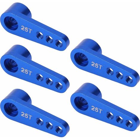 5Pcs Bras de Servo en Alliage d'Aluminium 25T Bleu pour 02073 996R MG946R E9001 (1/5)