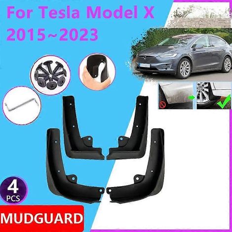 Für Tesla Model X 2015–2023 2017 2018 2020 2022 Auto Kotflügel vorne hinten Schmutzfänger Schmutzfänger Spritzschutz Autozubehör--