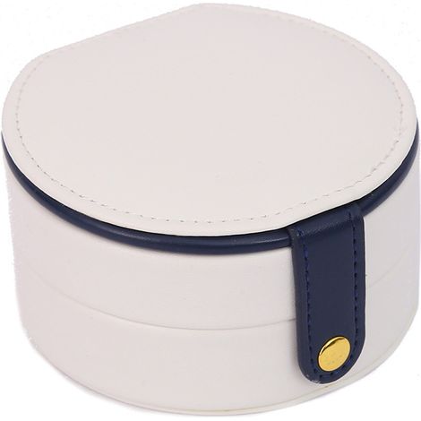 Boîte à bijoux en cuir multicouche avec boîte à bijoux(Blanc) (1/5)