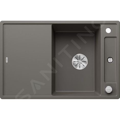 Evier Blanco Axia III 45S Silgranit avec planche en verre - GRIS VOLCAN (1/4)