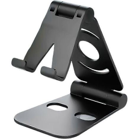 Support universel pour téléphone et tablette, réglable en hauteur et en angle, avec berceau pliable pour regarder des vidéos. (1/5)