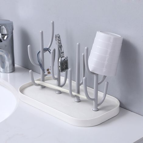 Beige, Geschirrablage Geschirrablage mit Korb Geschirrablage Geschirrablage wi