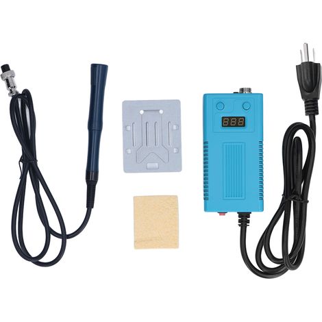Station de soudage numérique portable ABS silicone alliage pour maintenance électronique, fer à souder 60W, tension AC100-240V, prise US, outil de réparation précision (1/5)