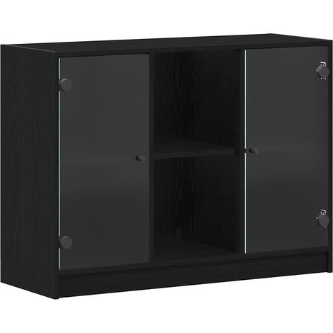 Maison Exclusive - Aparador Roble Negro 100 x 37 x 75.5 cm