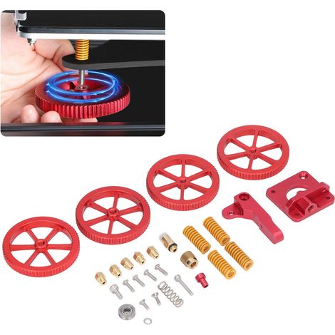 CR10 roter Extruder + 4-teiliges Federset (1/5)