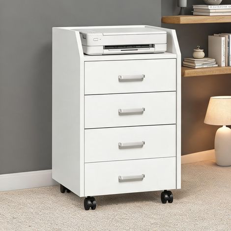 Meuble de rangement de bureau bianco 40 x 36 x 65 cm (1/5)
