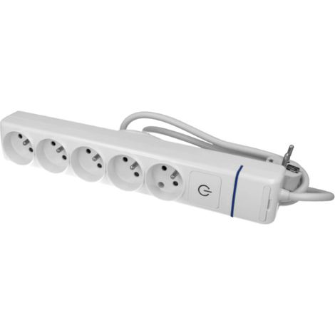 Multiprise 5 prises avec câble 1,5m & interrupteur (1/2)