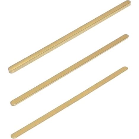 Briny River 3PCS Cales de Réglage de Hauteur de Guitare en Laiton 72 X 2,8 Mm Cales de Selle/sillet de Guitare Trois épaisseurs de 0,5/1,0/2,0 Mm Adaptées Aux écrous de Guitare 74-76 (1/5)