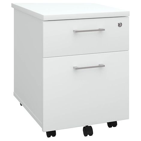 Caisson mobile bois 2 tiroirs - Arch - Tiroirs blanc - Maxiburo