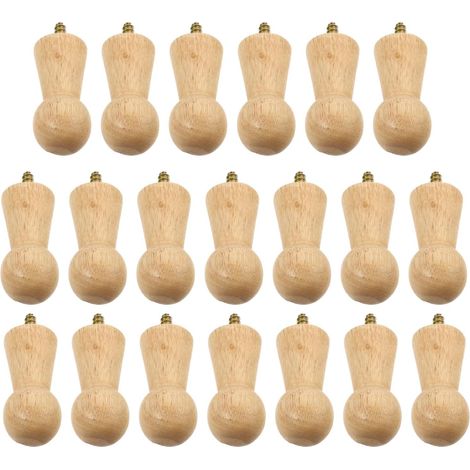 Lot de 20 crochets ronds en alliage et bois pour suspendre