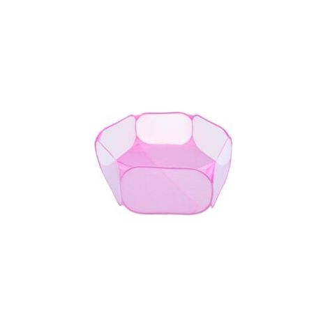 Tragbares Kleintiergehege, atmungsaktives Oxford-Kleintiergehege, transparent, offen, beliebt für Meerschweinchen, Kaninchen, Hamster, Chinchillas und Igel (Rosa) (1/5)