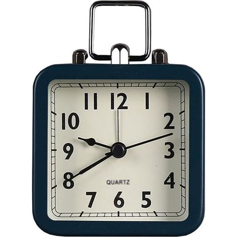 Bardusch-Horloge table métal silencieuse – petit réveil – chevet/chambre – cadeau bureau/décoration fonctionnelle (1/5)