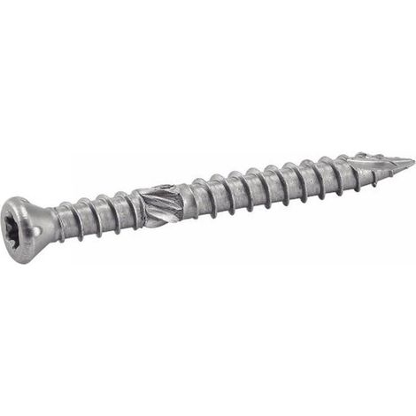 300 Vis pour Terrasse Tête Fraisée Réduite Six Lobes Double Filet 5 x 70 mm - Inox A4 - D-Work