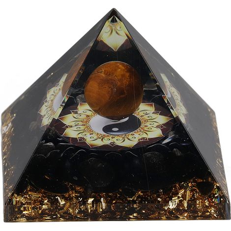Pyramide aus zerkleinertem Stein und Kristall für die Dekoration von Zuhause oder Auto – 15 cm