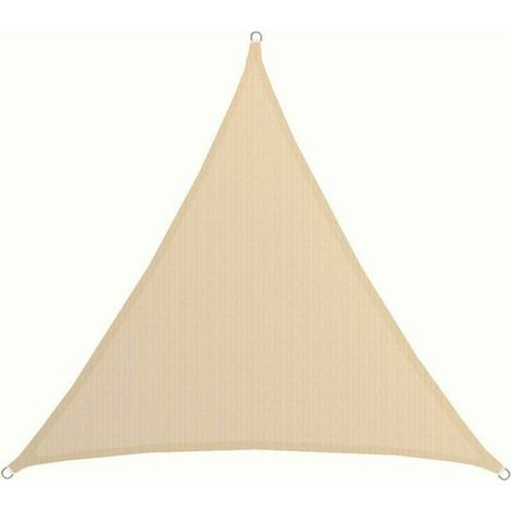 UV shade sail - 2x2x2 Triangle Sun Protection - Beige Balcony Garden Cloth (1/5)