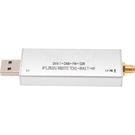 Récepteur radio SDR RTL R820T2 RTL2832U 1PPM TCXO SMA 500 kHz - 1766 MHz pour la réception du signal (1/5)