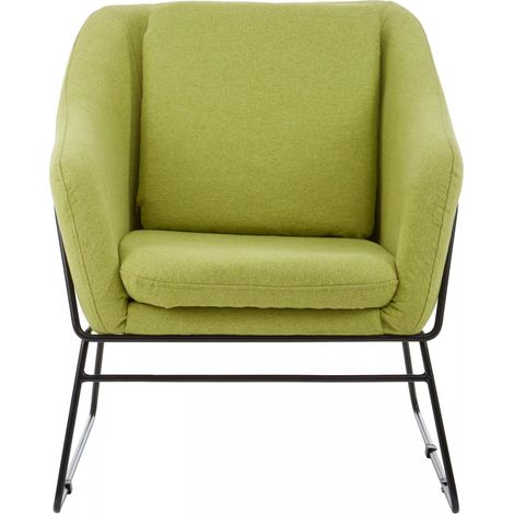 Interiors by Premier Green Chair, Accent Dining Chair for Living Room, Backrest Bedroom Velvet Chair (1/5)