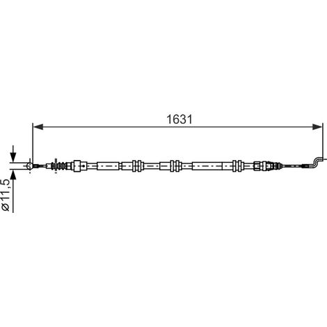 Tirette à câble, frein de stationnement Bosch 1 987 482 376 VW 7E0 609 701 C (1/2)