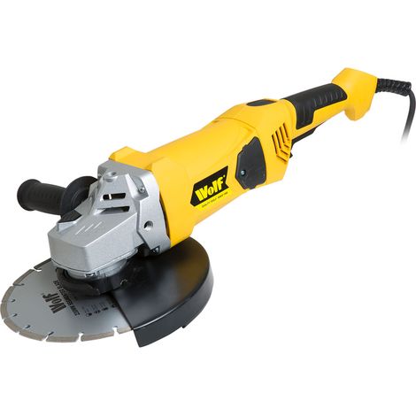 Angle Grinder 2300w Wolf 230mm (9") Adjustable Position 6000rpm (1/5)