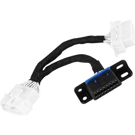 OBD2 16-poliger Stecker auf zwei Buchsen Splitter-Adapter-Verlängerungskabel Y-Kabel (1/5)