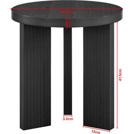 Table d'appoint ronde moderne, table basse en bois finition foncée, élégantes tables gigognes pour une présentation décorative, table de salon robuste pour salon, chambre et balcon (1 pièce) (1/5)