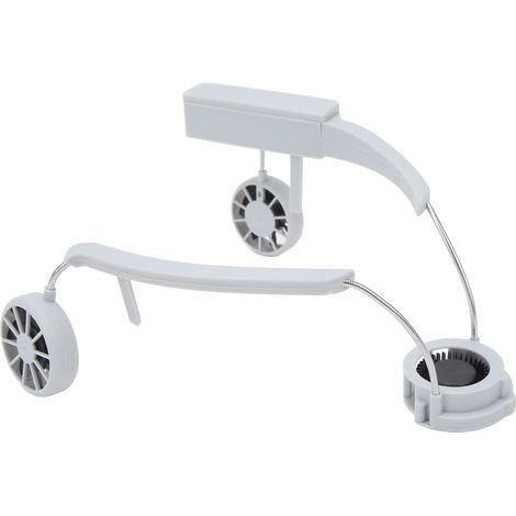 Casque ventilateur portable extérieur pour casque de sécurité standard avec trous latéraux, refroidissement efficace, usage professionnel, noir (1/5)