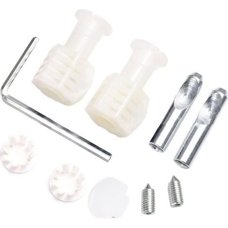 YMYNY Lot de 2 kits de boulons de fixation pour toilettes suspendues au mur Blanc (1/3)