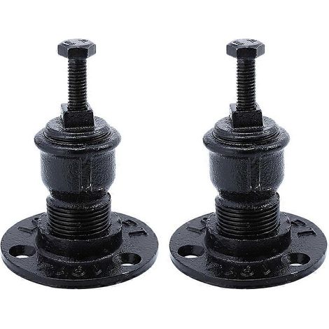 Deux pièces de rechange pour supports de main courante d'escalier intérieur, accessoires de montage en fer noir. (1/5)