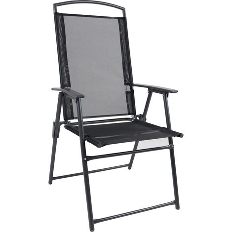 Chaise de jardin 2 pièces Chaise haute Chaise pliante 105x61x56 - VCM (1/4)