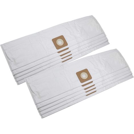vhbw 10x bolsa compatible con Bosch UniversalVac 15 aspiradora - vellón micro, 83 cm x 19,9 cm blanco