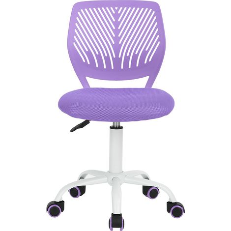 Chaise de Bureau Ergonomique, Siège Pivotant, Violet (1/5)