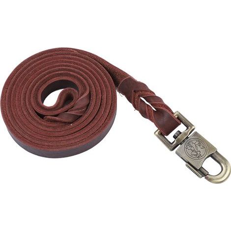 Durable leather dog leash - 1.85m - For large and medium-sized dogs, reinforced training (1/5)