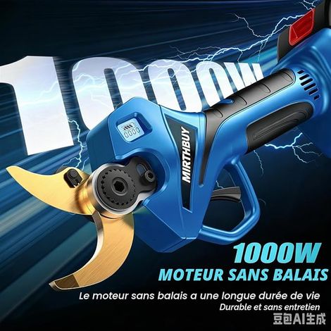 Cordless Electric Pruning Shears, Secateur with LCD Display, Max Cutting Diameter 65 mm, for Pruning Trees and Fruit Trees, for 18V (No Battery) (1/2)