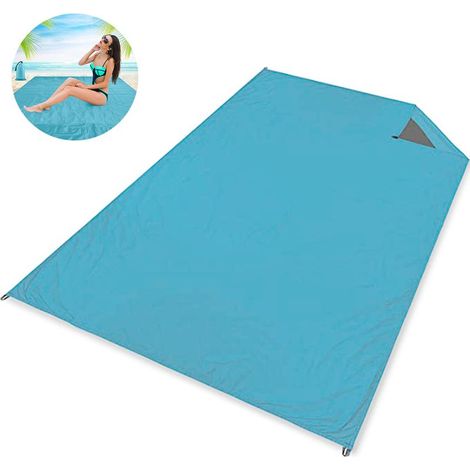 Picknickdecke für draußen – wasserdicht, sandabweisend, leicht, faltbar, 203 x 152 cm, für Strand, Wandern, Camping, Festivals (1/5)