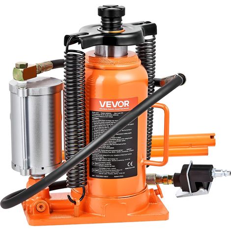 VEVOR Sollevatore a Bastone da Pavimento Capacita 20 t, Intervallo di Sollevamento 260-495 mm, Cric a Bottiglia Saldato per Impieghi Gravosi Pneumatico o Manuale con Pompa per SUV, Camion, Camper (1/5)
