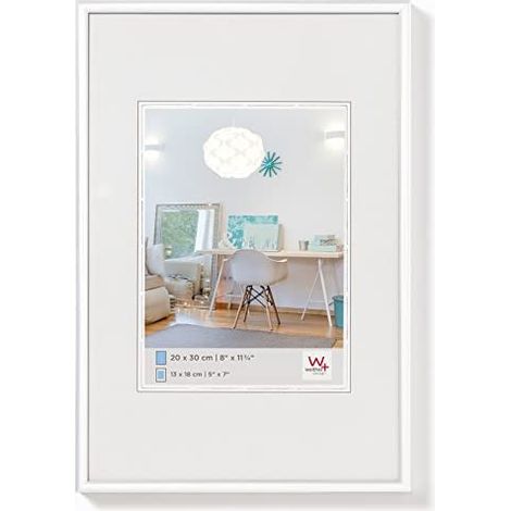 walther design KV824W - Plastique - Blanc - Cadre pour une seule photo - Rectangulaire - 190 mm - 14 mm